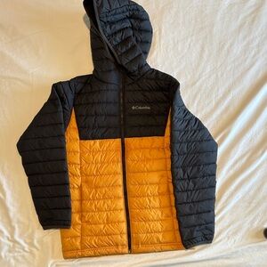 Columbia Hooded Quilted Jacket - Black & Mustard